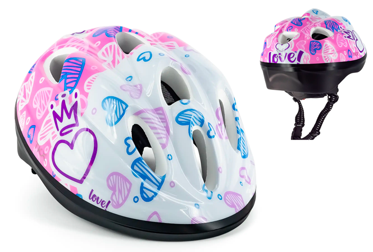 CASCO BICICLETA TKX NIO MV5 CORAZONES Talla M (48-52)